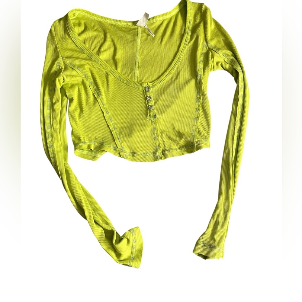 Urban outfitters Out from under green long sleeve crop top